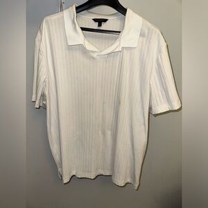 White large banana republic flowy polo